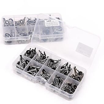 80 Stck Ringe Angelrute Guide Tipp Set Reparatur Kit DIY Augenringe fr  Angelruten Edelstahl Rahmen mit Box Angelgert | Fruugo DE