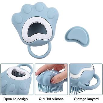 2pcD Dog Bath Brush, Puppy Massage Brush Silikone Pet Shampoo Brush til små mellemstore store hundekatte Kæledyr (D-4D)