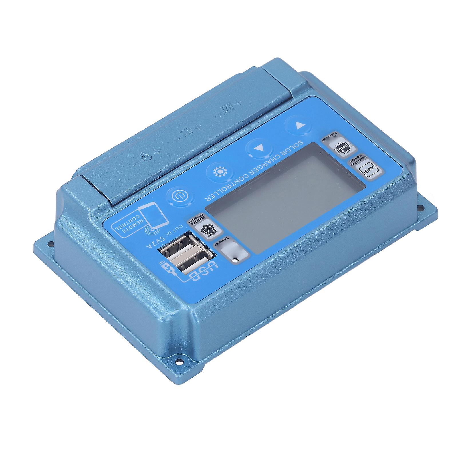 MPPT Solar Charge Controller 12V 24V 36V 48V 60V Self Adaption Dual USB Photovoltaic Panel Regulator with Bluetooth 50A