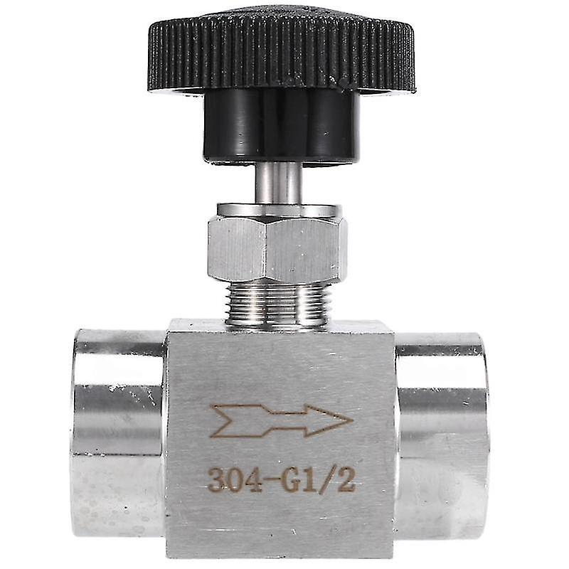 صمام إبرة للتحكم في التدفق من الفولاذ المقاوم للصدأ 304 بخيط BSP أنثى مقاس 1/2 بوصة
