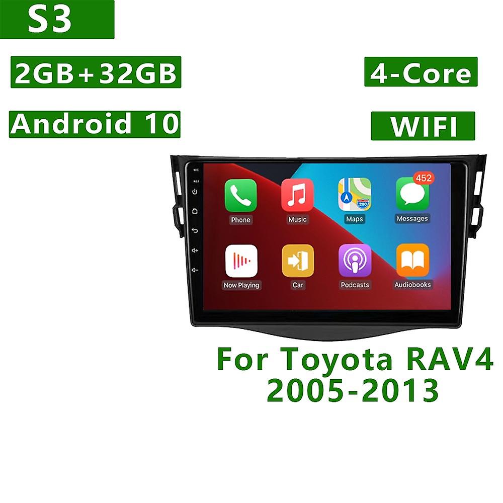 2 Din 4+64g Android 10 Car Radio Multimedia Player Carplay Auto Gps Navigation Dsp Rds For Toyota Rav4 Rav 4 2005 2006 2007-2013