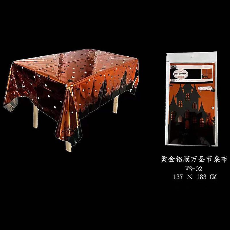 Halloween Party Disposable Tablecloth Horror Ghost Festival Party Blood Handprint Spider Web Pattern Happy Helloween Day 2023