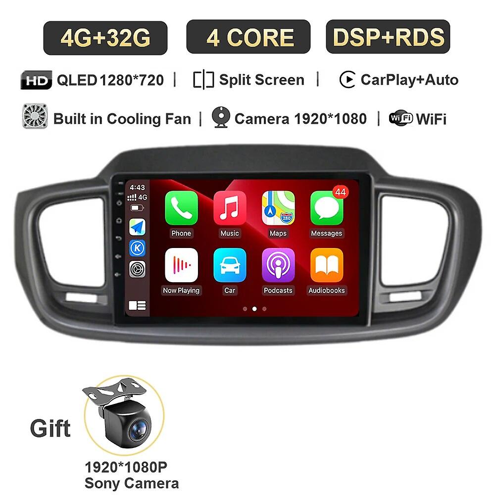 Android 13 For Kia Sorento 3 2014 - 2017 Car Radio Multimedia Video Player Navigation Gps No 2din 2 Din Dvd Qled Dsp Bt Wifi 4g