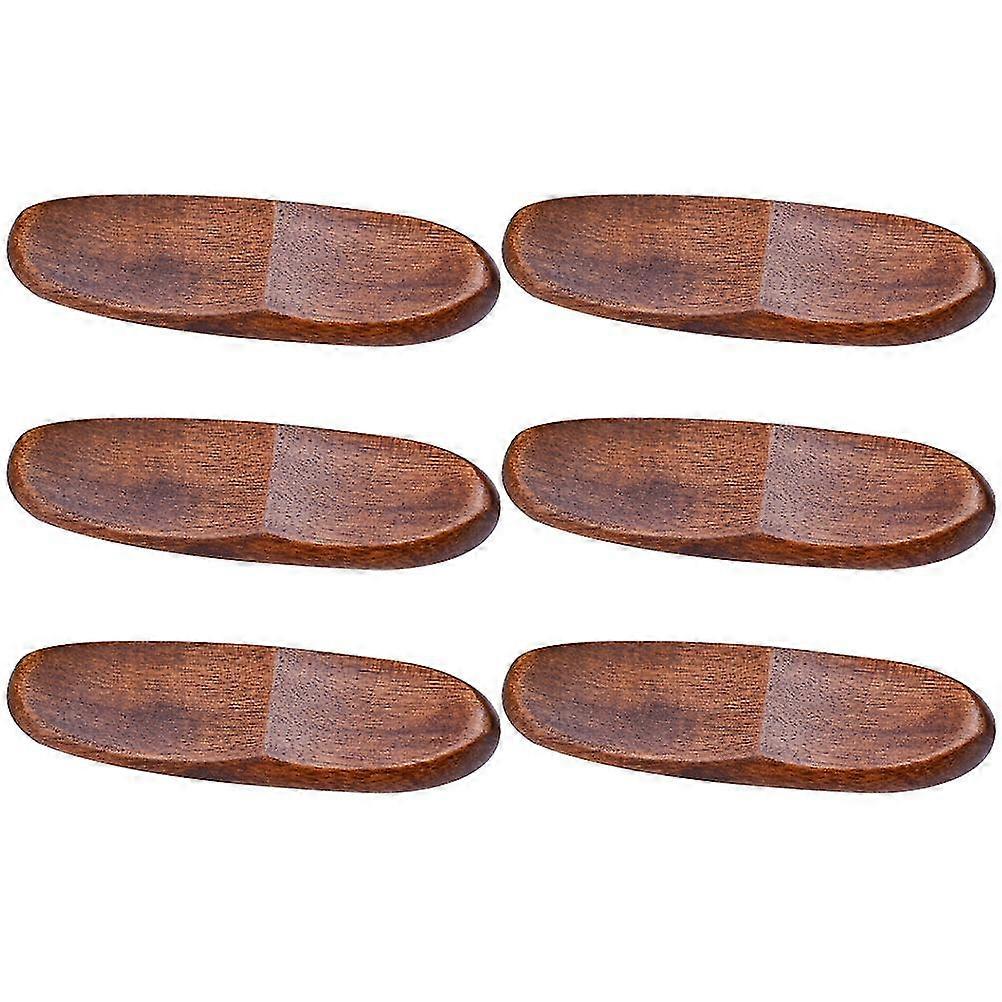6Pcs Wooden Chopstick Rest Japanese Style Chopstick Rest Stand Dinner Spoon Fork Chopstick Rest