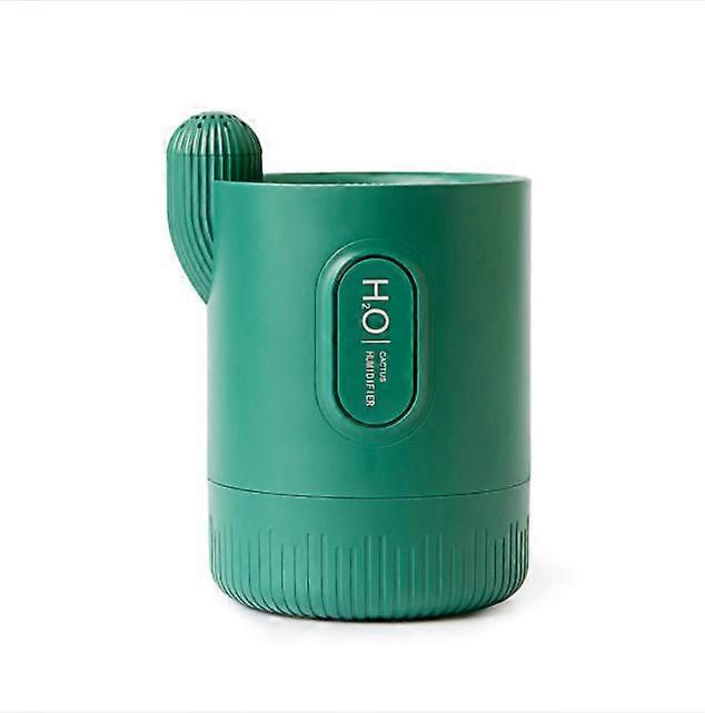 Creative USB Cactus Humidifier Portable Rechargeable Aromatherapy Office Atmosphere Lamp Atomizer 330ML