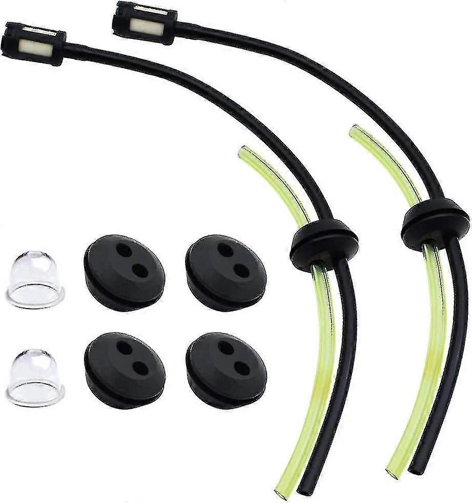 2 Sets Universal Gasoline Filter Hose Pass Through Lawnmower Fuel Hoses Hose