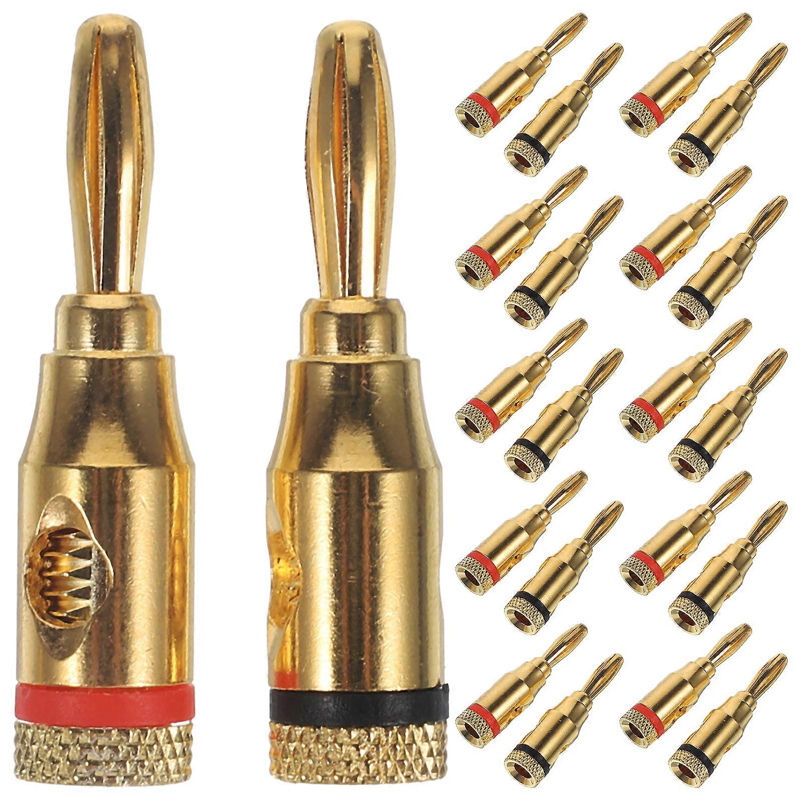 12 Pairs Banana Plug Replacement 4mm Audio Jack Connector Banana Plug Connector For Sound System