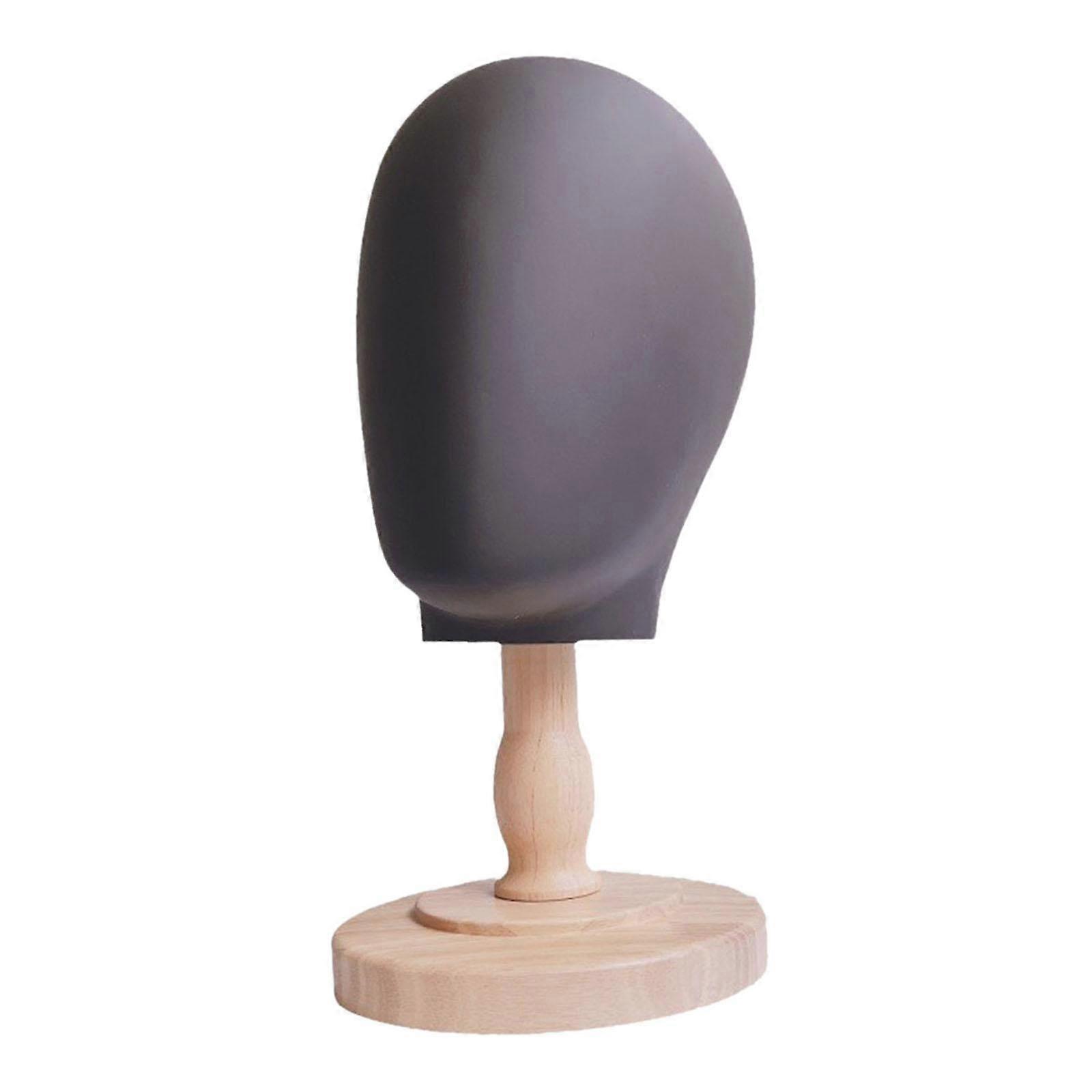 Espositore per cappelli e parrucche, manichino con testa, per cuffie, copricapi, posticci, nero e beige