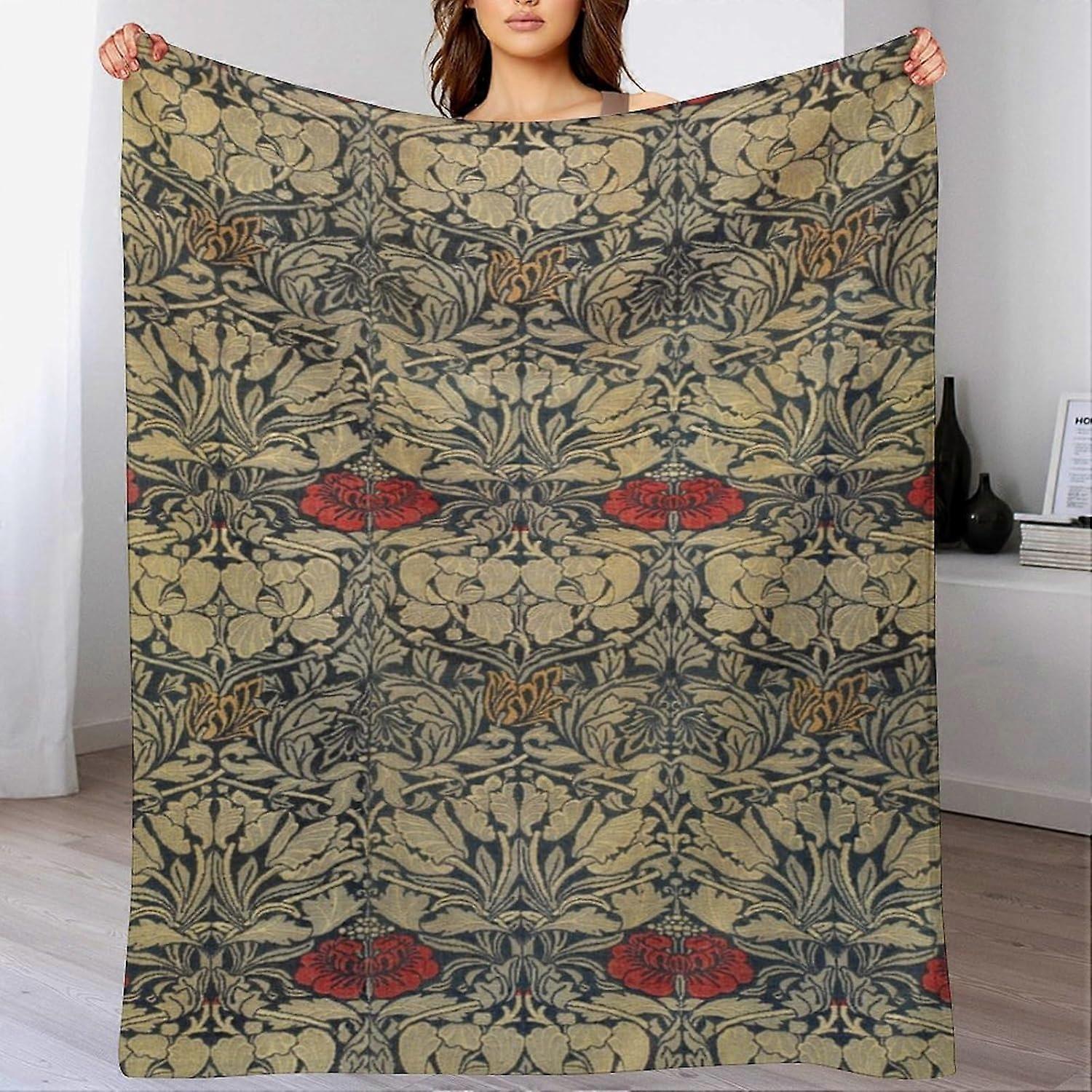Fleurs rétro Original Design motif couverture double face doux Cachemire flanelle couverture 30 « X40 » pouce