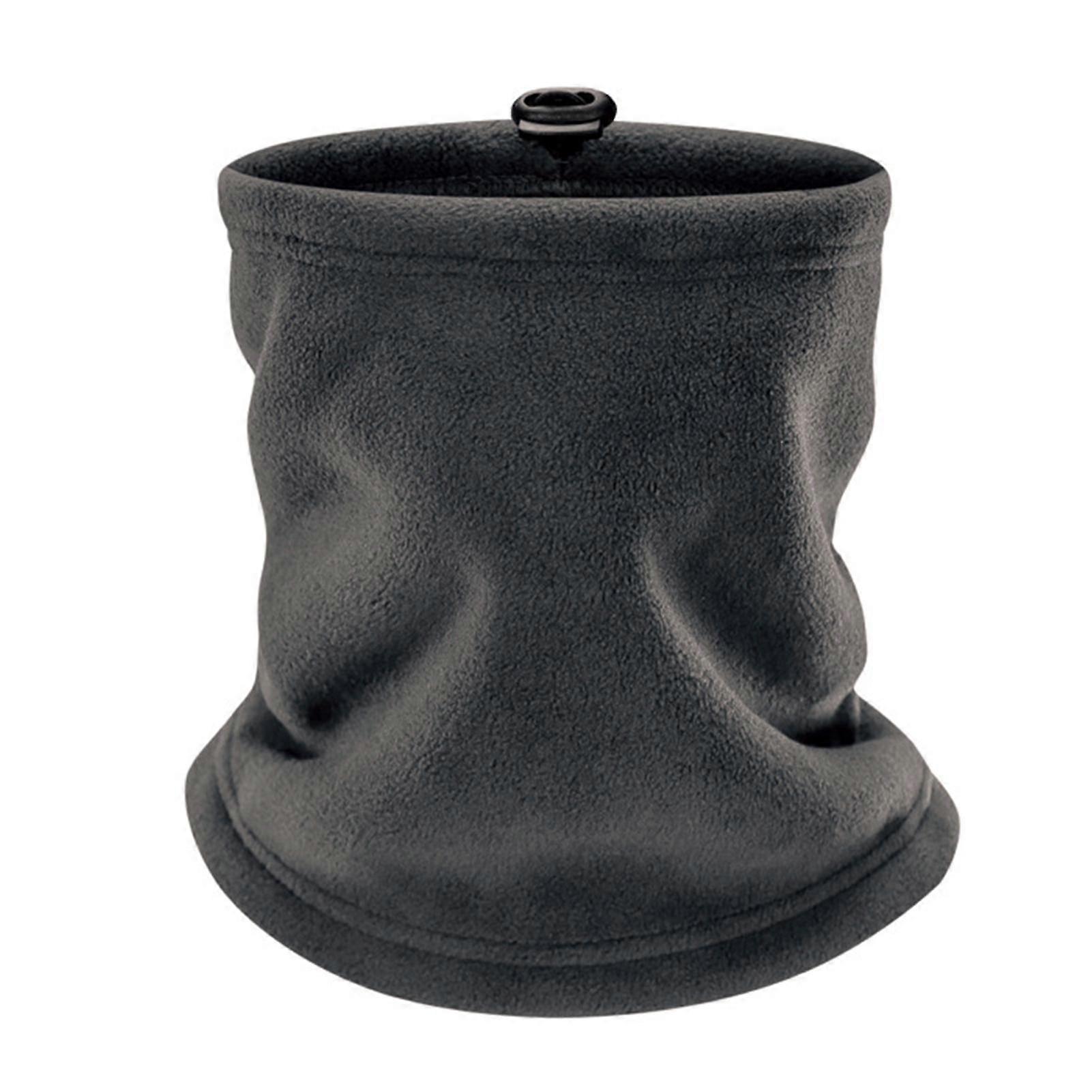 Fleece Neck Gaiter Multi-Functional Drawstring Design Soft Neck Gear For Outdoor