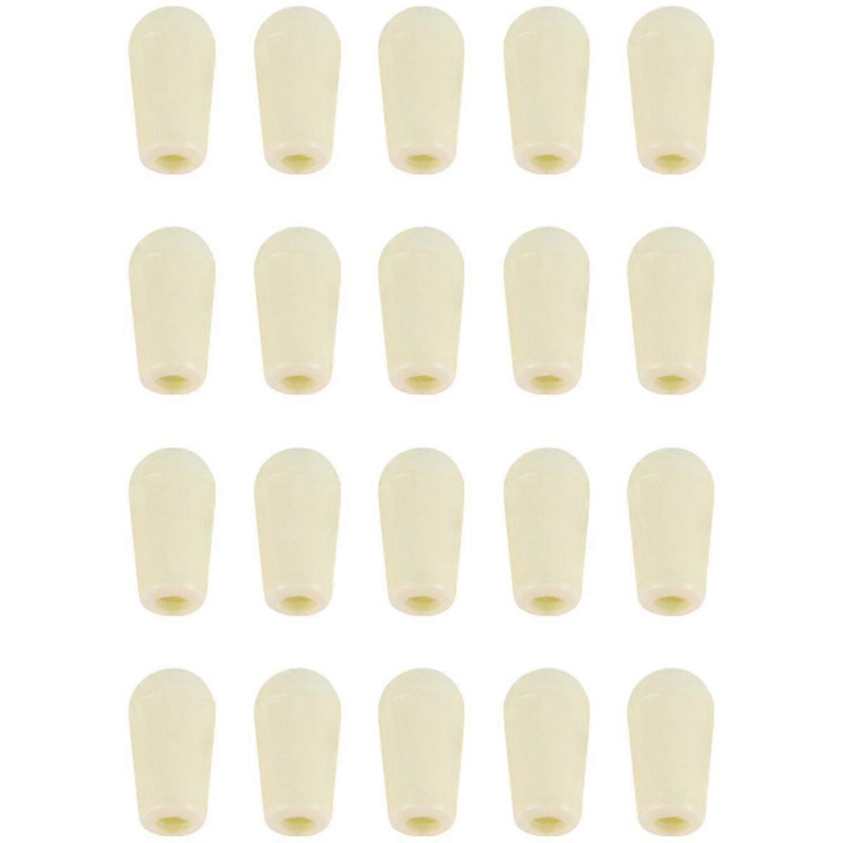 Creamy White 20Pcs Metric M3.5/ Guitar 3 Way Toggle Switch Tip Switch Knobs Guitar Switch Cap
