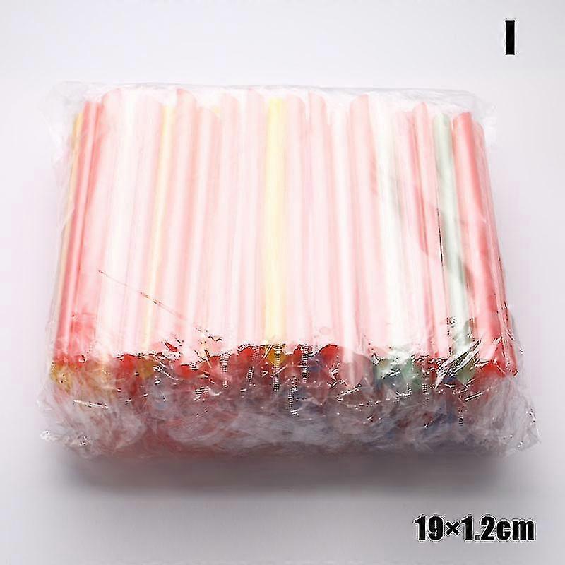 100pcs קשיות פלסטיק מילקשייק תה בועה חד פעמי רחב שתיית קשית גדולה