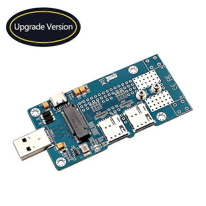 מתאם M.2 ל-USB 3.0 עם תמיכה בחריץ לכרטיס SIM כפול מסוג NANO מודול 3G/4G/5G/LTE גודל 3042/3052 M2 NGFF מפתח B כרטיס B למחשב שולחני