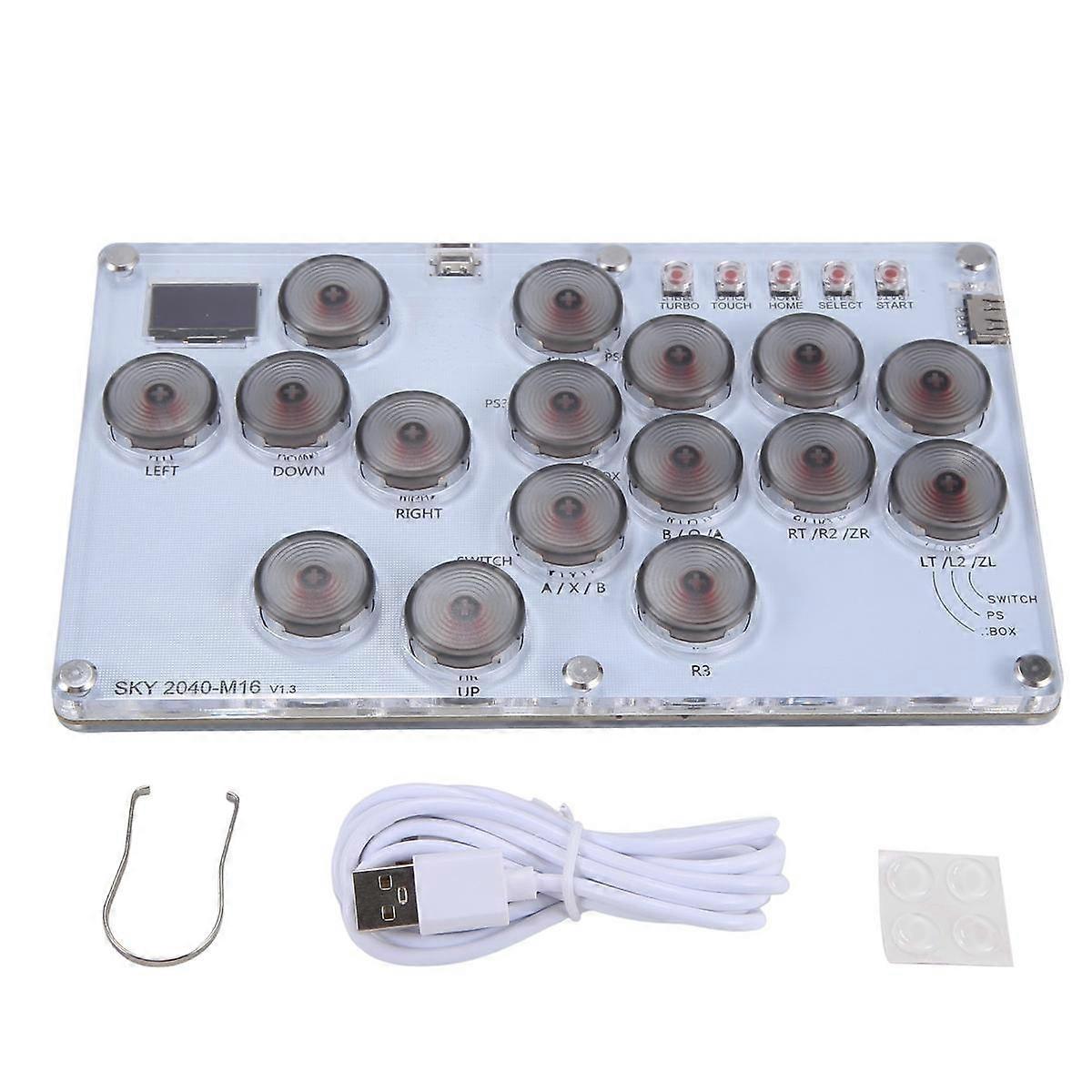 16Key Joystick Keyboard Arcade Stick Controller for //Switch/Steam Arcade Controller Fight Sticks B