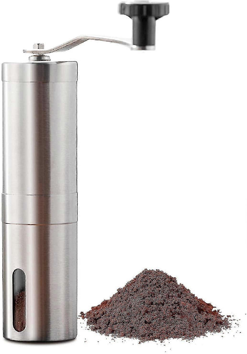 Manual Coffee Grinder, Stainless Steel Hand Pepper Grinder With Conical Burr-
