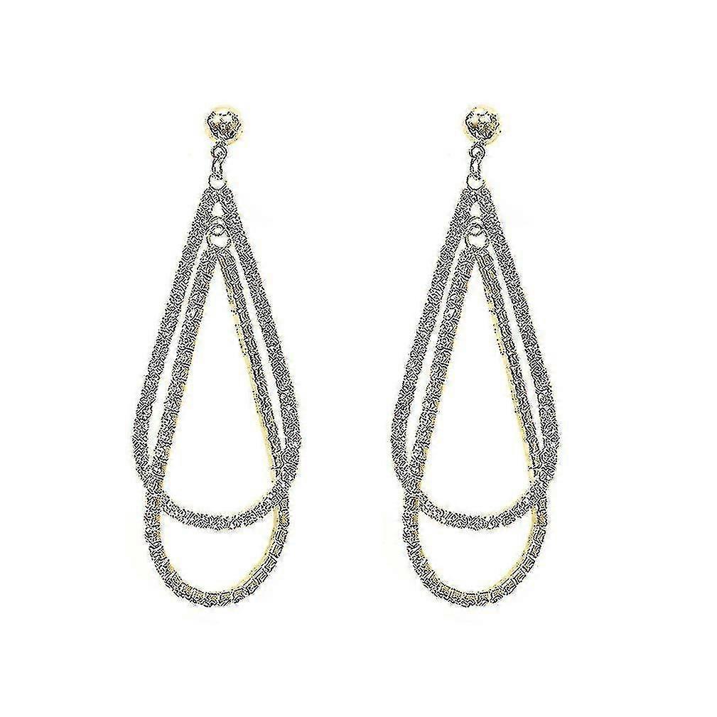 Günlük Kullanım için Uzun Kulak Damlaları Çiğ Damla Altın Rhinestone Küpe Kulak Saplamaları