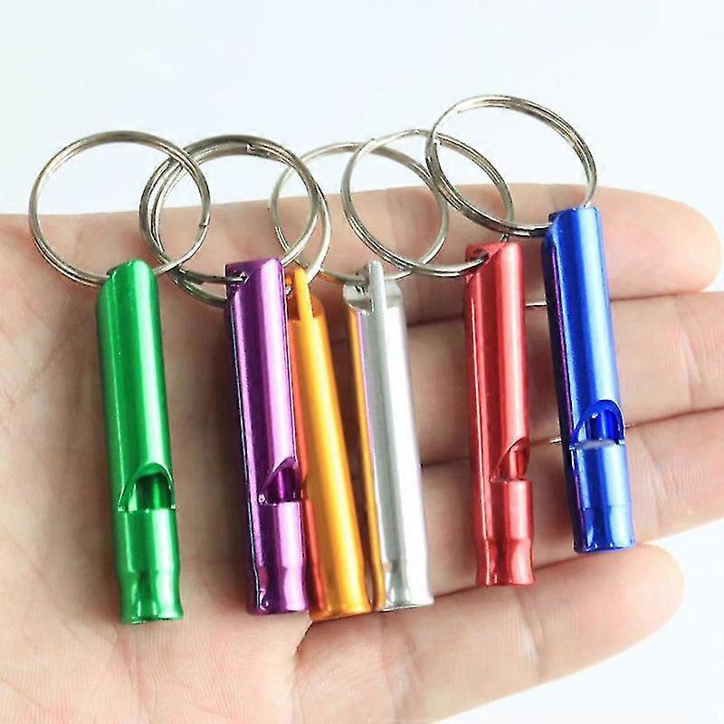 Ghyt 20 Pcs Extra Loud Aluminum Whistles With Key Chain Emergency Whistles For Camping Hiking Hunting Sports And Emergency Situations,sturdy And Ligh