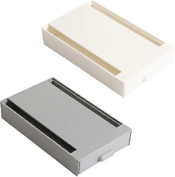 2-Pack Self-Adhesive Under Desk Drawer Storage Box