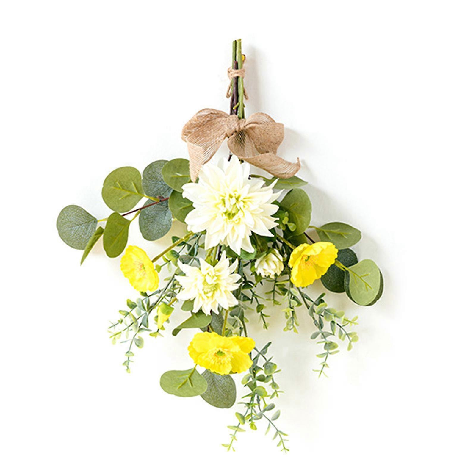 20% Off -inverted Bouquet Simulation Bouquet Pendant Orange Dahlia Champagne Height 43cm Width 25cm