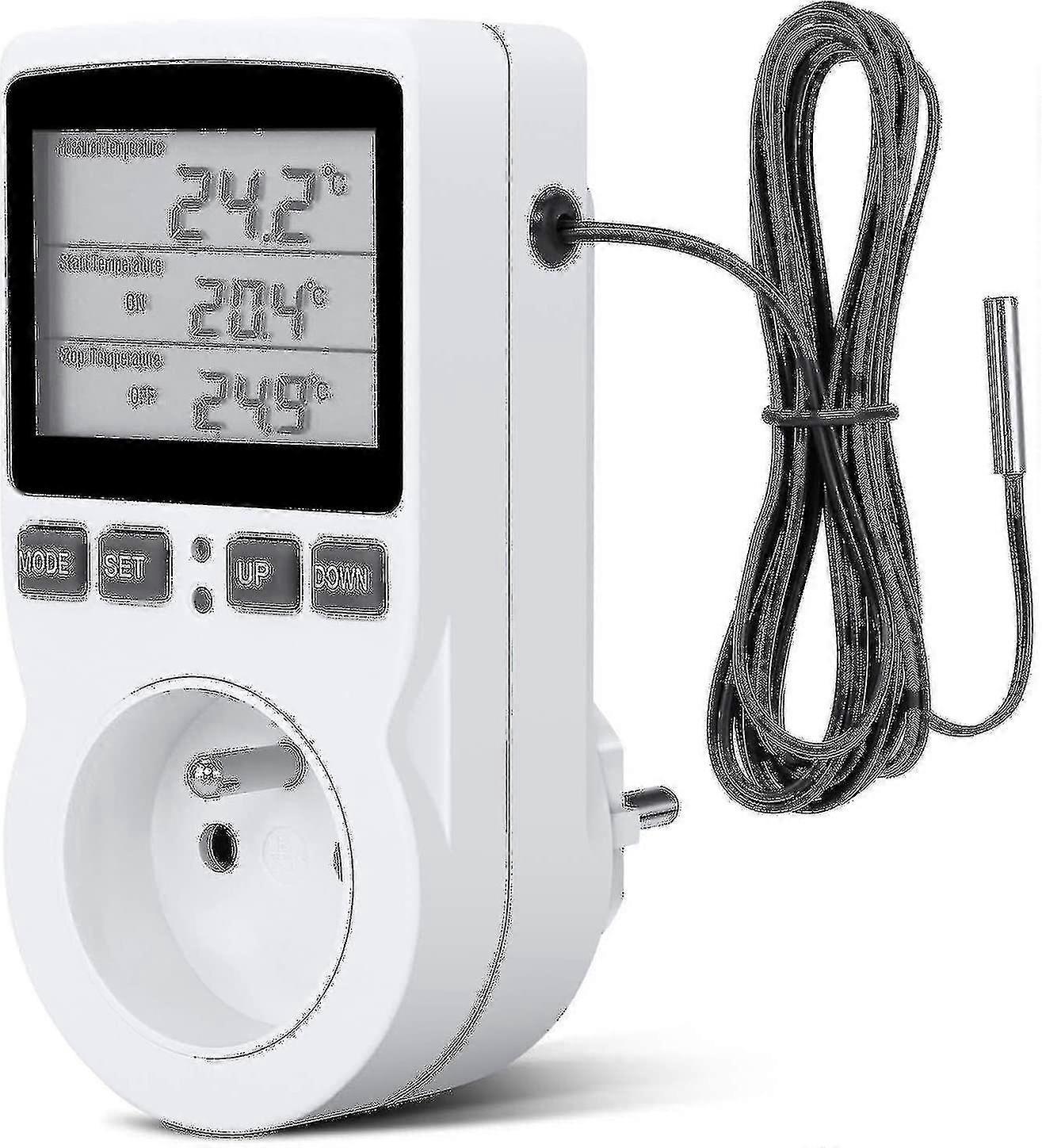 Digital / Heating Cooling Thermostat Socket Lcd Temperature Controller, 230v For Greenhouse Farm Tem