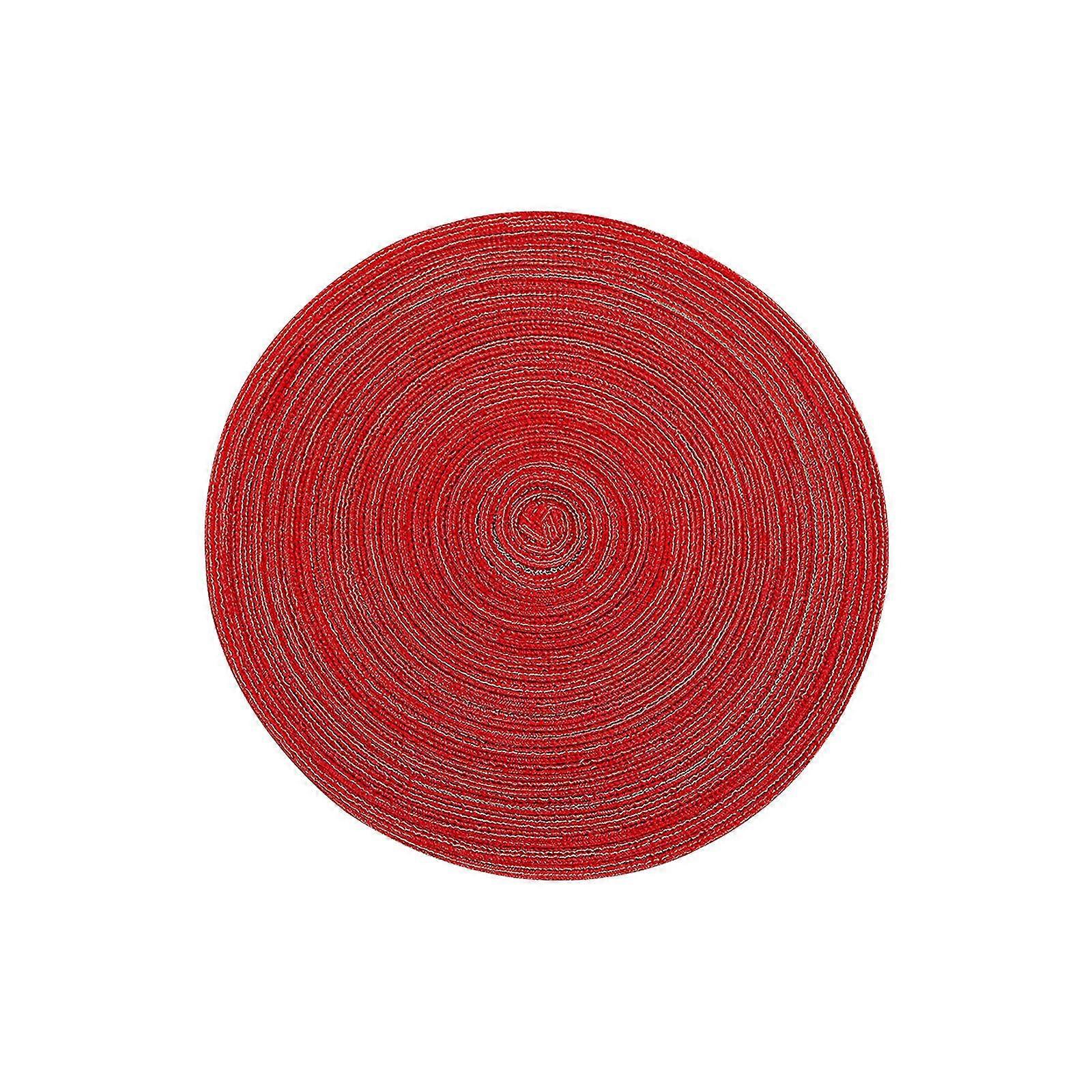 18cm Ramie Cotton Yarn Table Mat Insulation Pad (satin Dyeing)