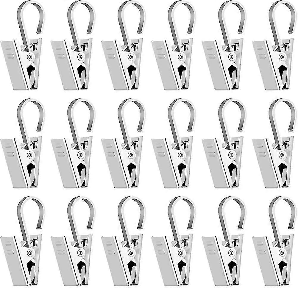 24 X Curtain Clips Curtains Metal Clips With Hooks For Curtains Light Chains Gift
