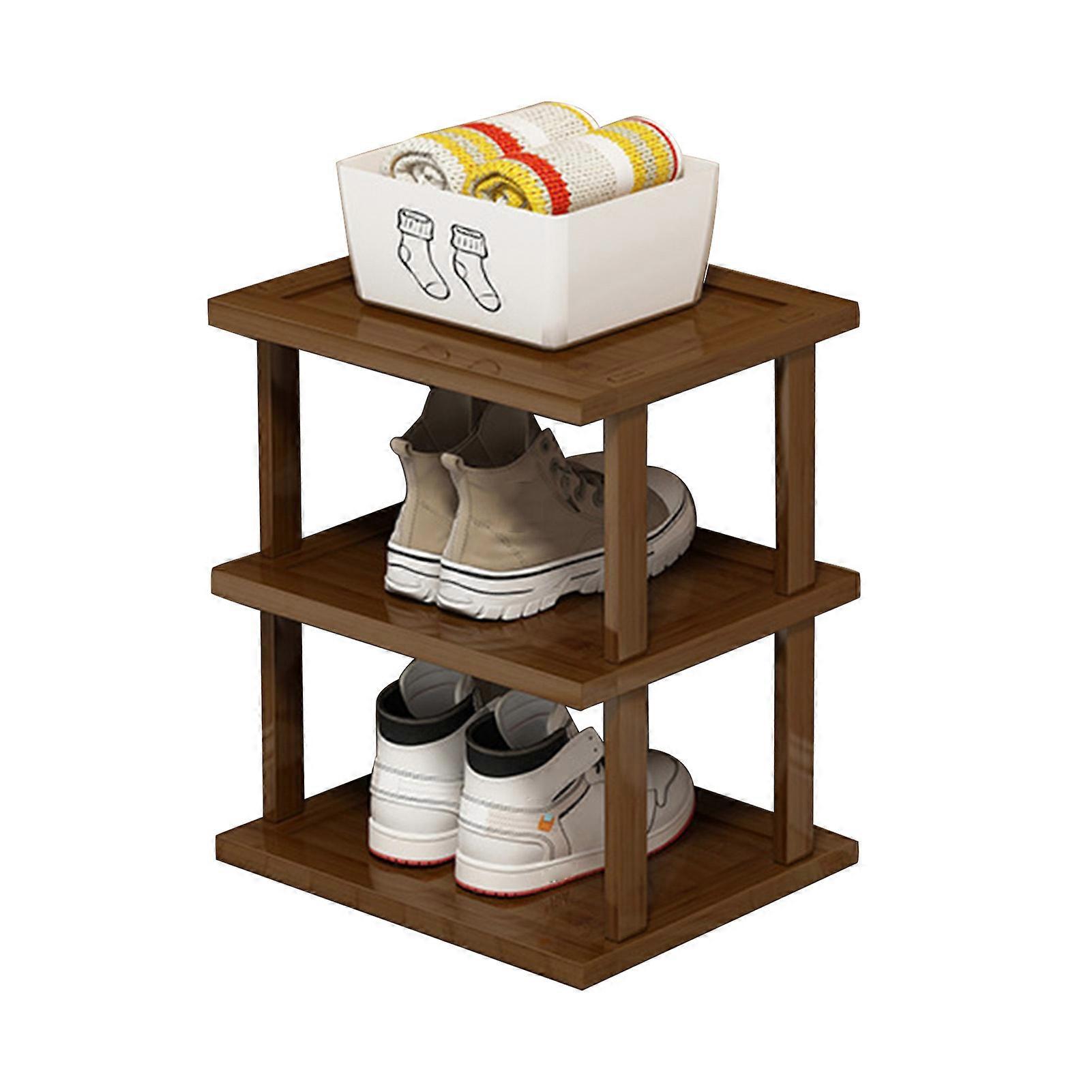 Entry Shoe Rack 3/5/7 Layers Large Capacity Stable Bamboo Structure Home Dorm Bedroom Shoe Organizer Cornor Shoe Stand Flower Pot Rack Office Bookshel