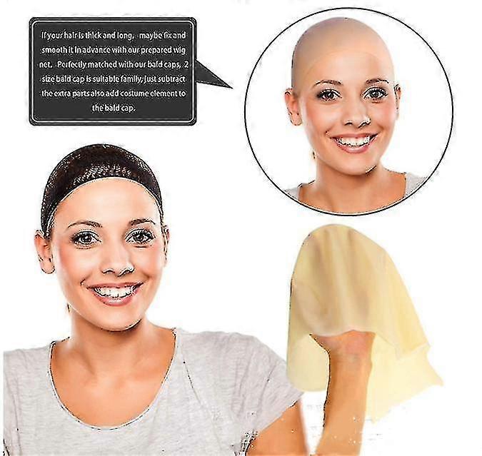 Bald Caps Latex Bald Cap For Adults Makeup Bald Head Wig Cap Costume Accessory