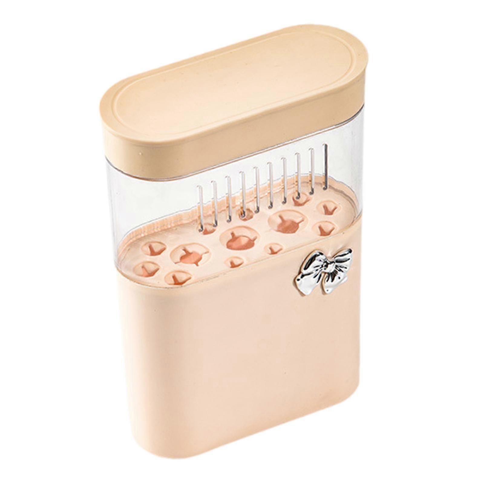 Makeup Brush Holder Vanity Countertop Tabletop 13 Slots Makeup Brush Storage beige