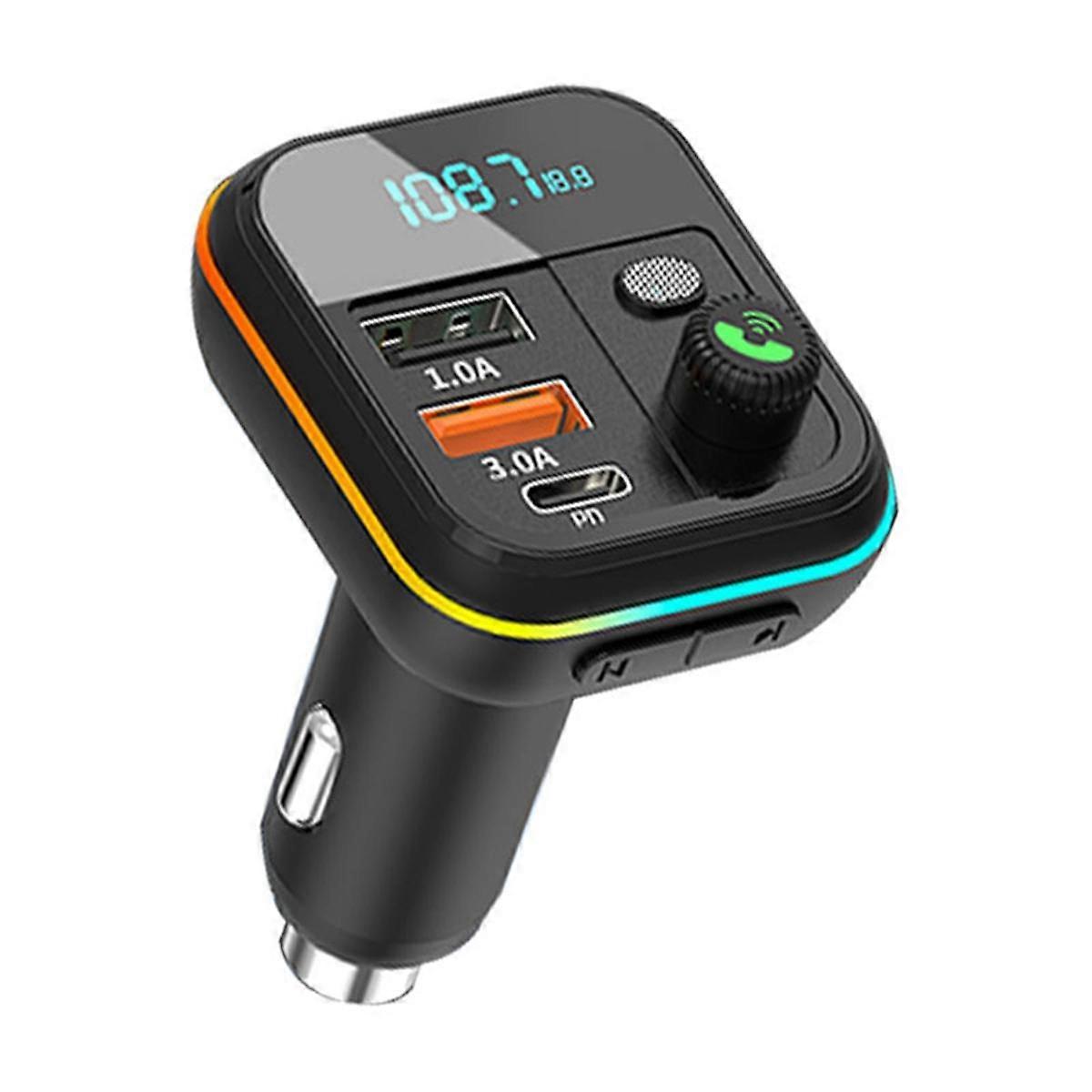 Car Charging Car Mp3 Bluetooth 5.0 Player Bluetooth, USB Flash Drive Memory Card QC 3.0 Fast Chargi