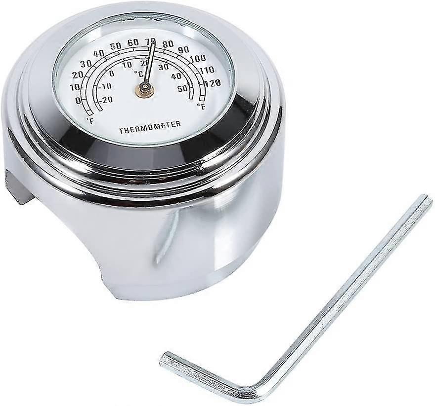 Motorcycle Handlebar Thermometer 7/8" Waterproof Temperature Dial Indicator