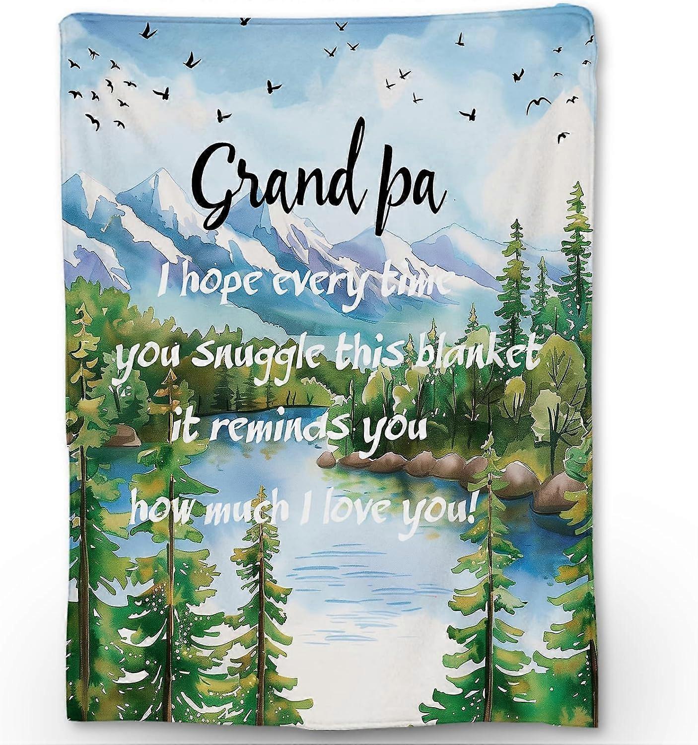 بطانية الجد لينة دافئة غامضة خفيفة الوزن رمي الفانيلا بطانية هدايا للجد ، مثالية للأريكة ، السرير ، الديكور ، السفر والاستخدام في الهواء الطلق ، Cozy Bla