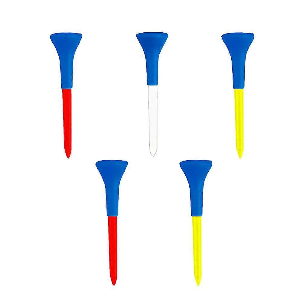 5pcs 74mm Golfing Ball Tee Golfing Training Supplies (random Color)