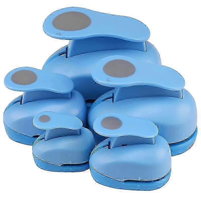 Circle Paper Punch, 5 PCS Circle Punches for Paper Crafts, 5 Different Size Circle Hole Punch,Rando