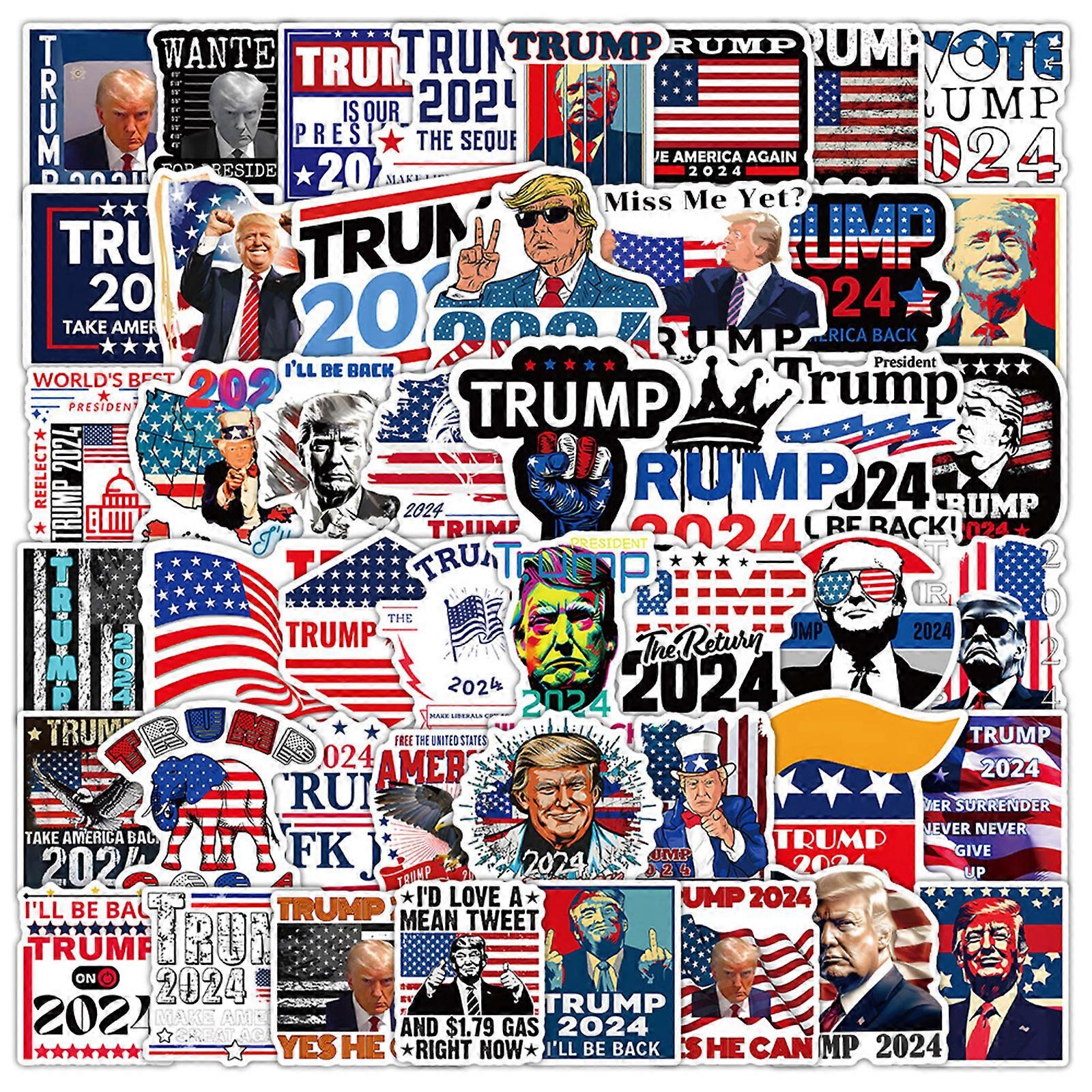 2024 Trump διακοσμητικό αυτοκόλλητο 53PCS Πρόεδρος Donald Trump Take America Back αυτοκόλλητο
