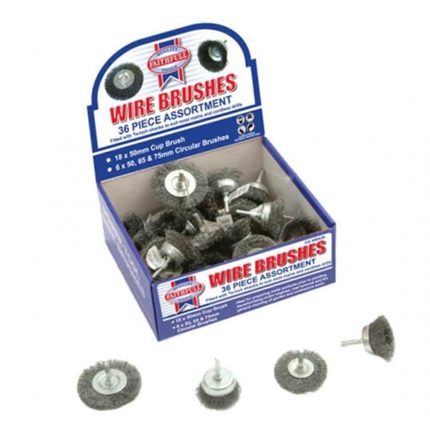 Wire Brush Assortment 36 Piece