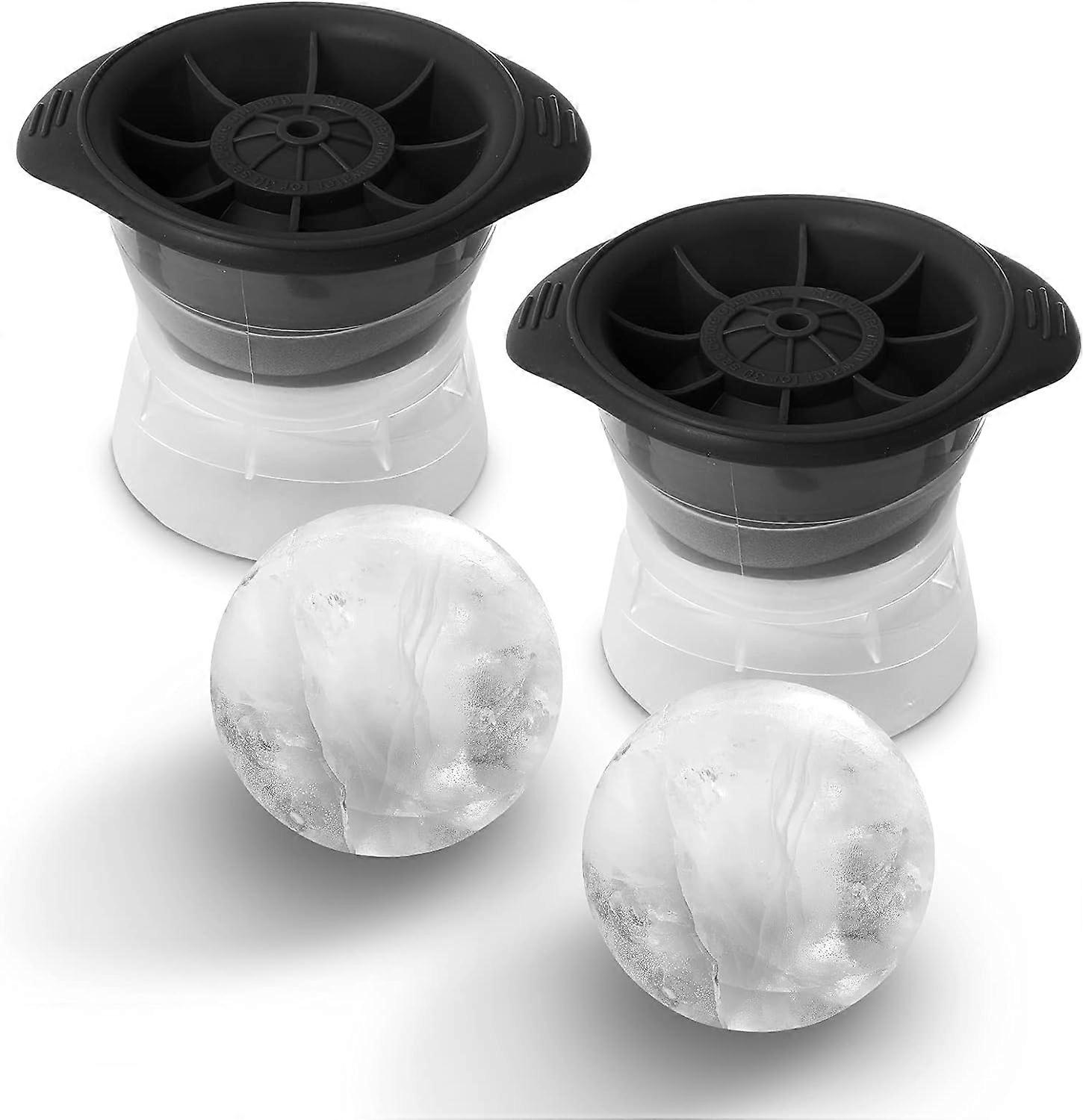 Large Spherical Ice Cube Trays 6Cm Set Of 2 (Grey)