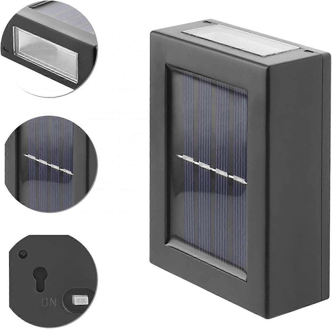 Solar Wall Light LED Up and Down Solar Lamps Outdoor LED Wall Light Solar Wall Lights Outdoor Garden Lamp Solar Security Lights IP65 Waterproof for Ga