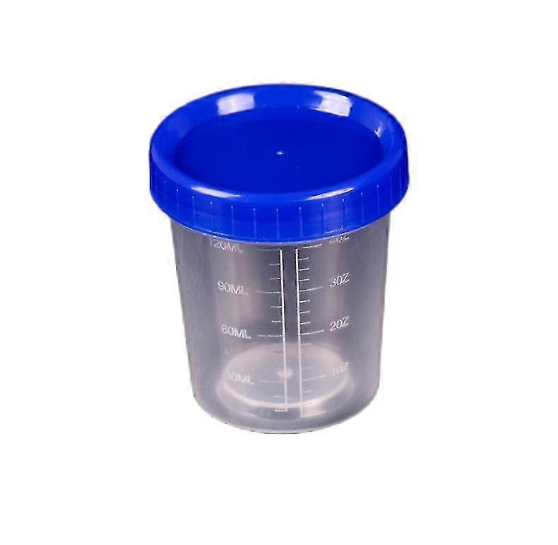 120ml Plastic Specimen Sample Jar Craft Container Urine Pot Cup With Lids
