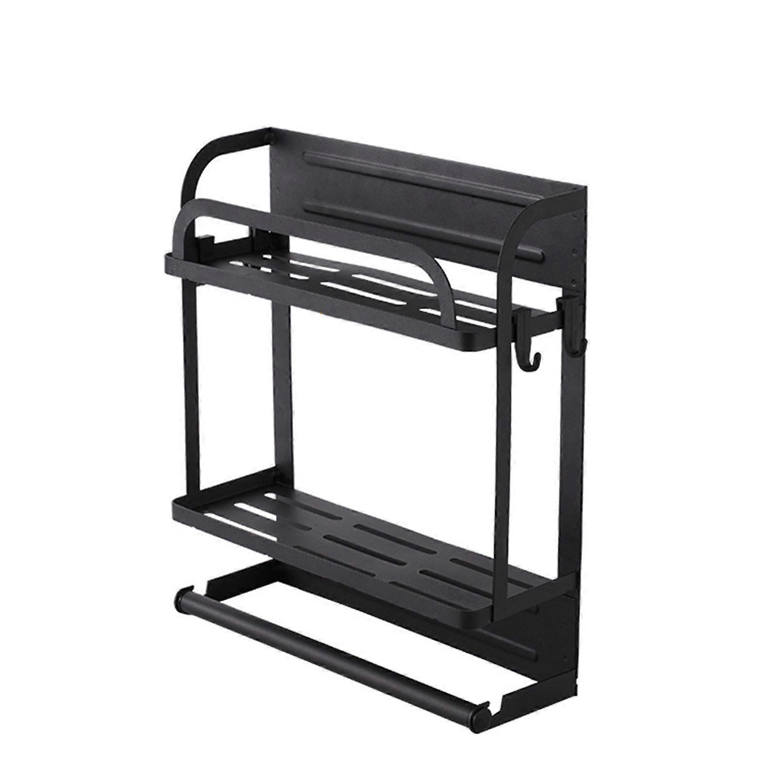 Refrigerator Magnetic Storage Shelf Organizer Strong Magnetic Spice Rack For Refrigerator