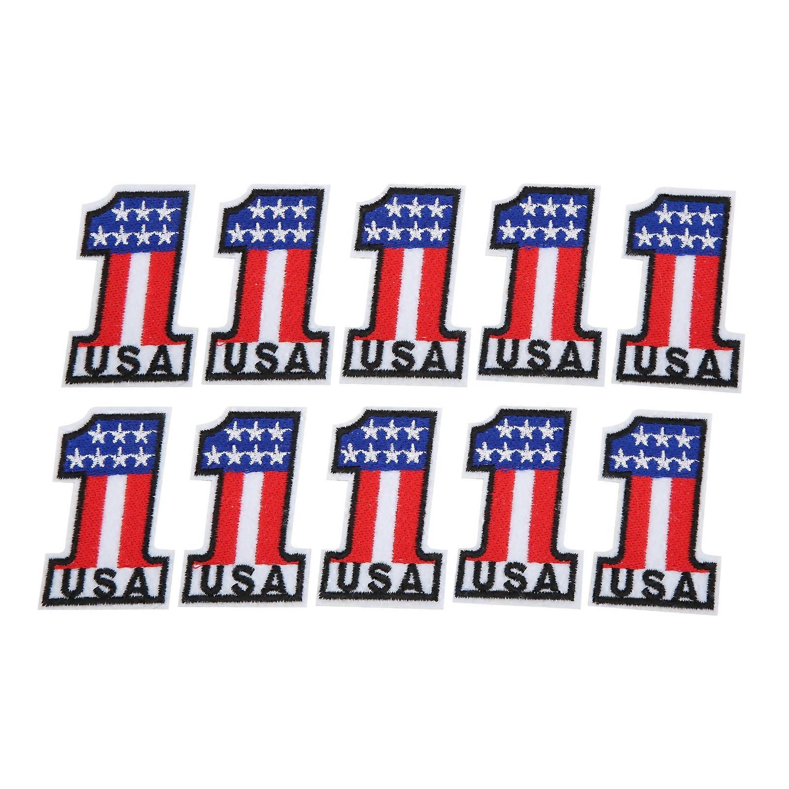 10Pcs Iron On Patches Number 1 Design Premium Cotton Material Wide Application Durable Iron Patches for Jean Bag Hat