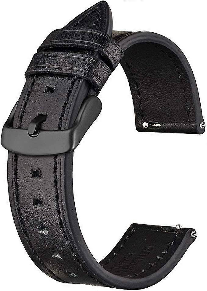Leather Strap, Men's and Women's Quick Release Replacement Strap - 20mm