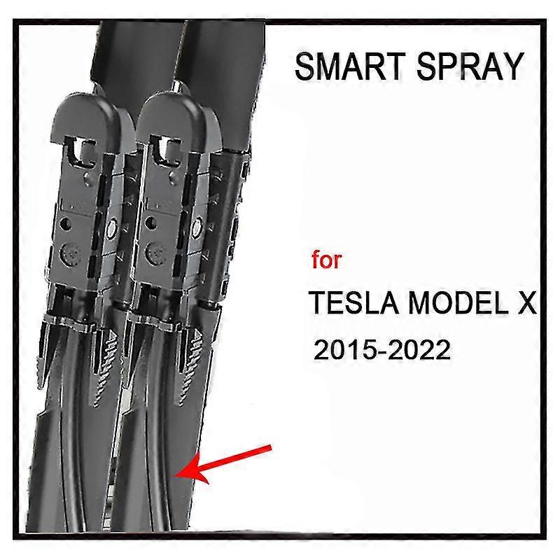 For Tesla Model X 2015 2016 2017 2018 2019 2020 2021 2022 Wiper Blades Front Window Windshield Rubber Auto Accessories Cleaning Zekai