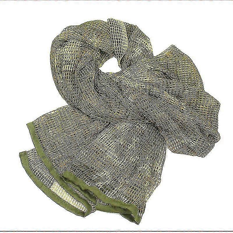 Tactical Mesh Scarf Outdoor Sports Chicken Camouflage Large Mesh Scarf Field Army Fan Camouflage Mesh-camo Mesh Net Tactical Scarf For Hunting Shootin