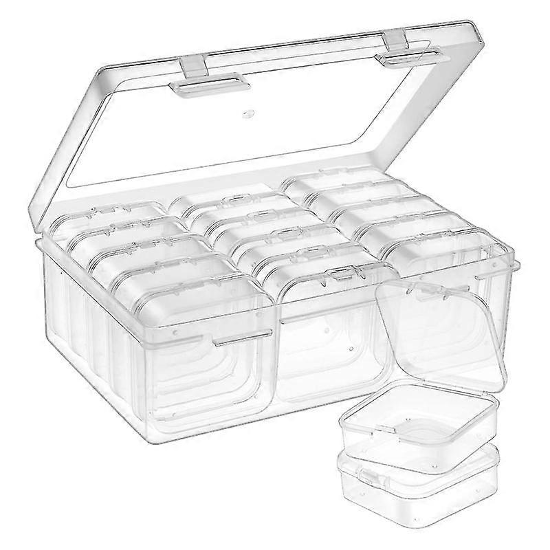1 Set Bead Storage Box Mini Transparent Bead Storage Containers Portable Organizer Box for Small Ite