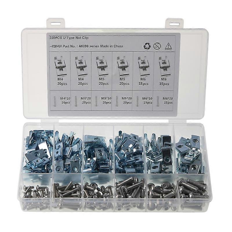 M4 M5 M6 Speed U Nuts Fastener Nut Clips Assorted Kits Zinc Car Cap Parts