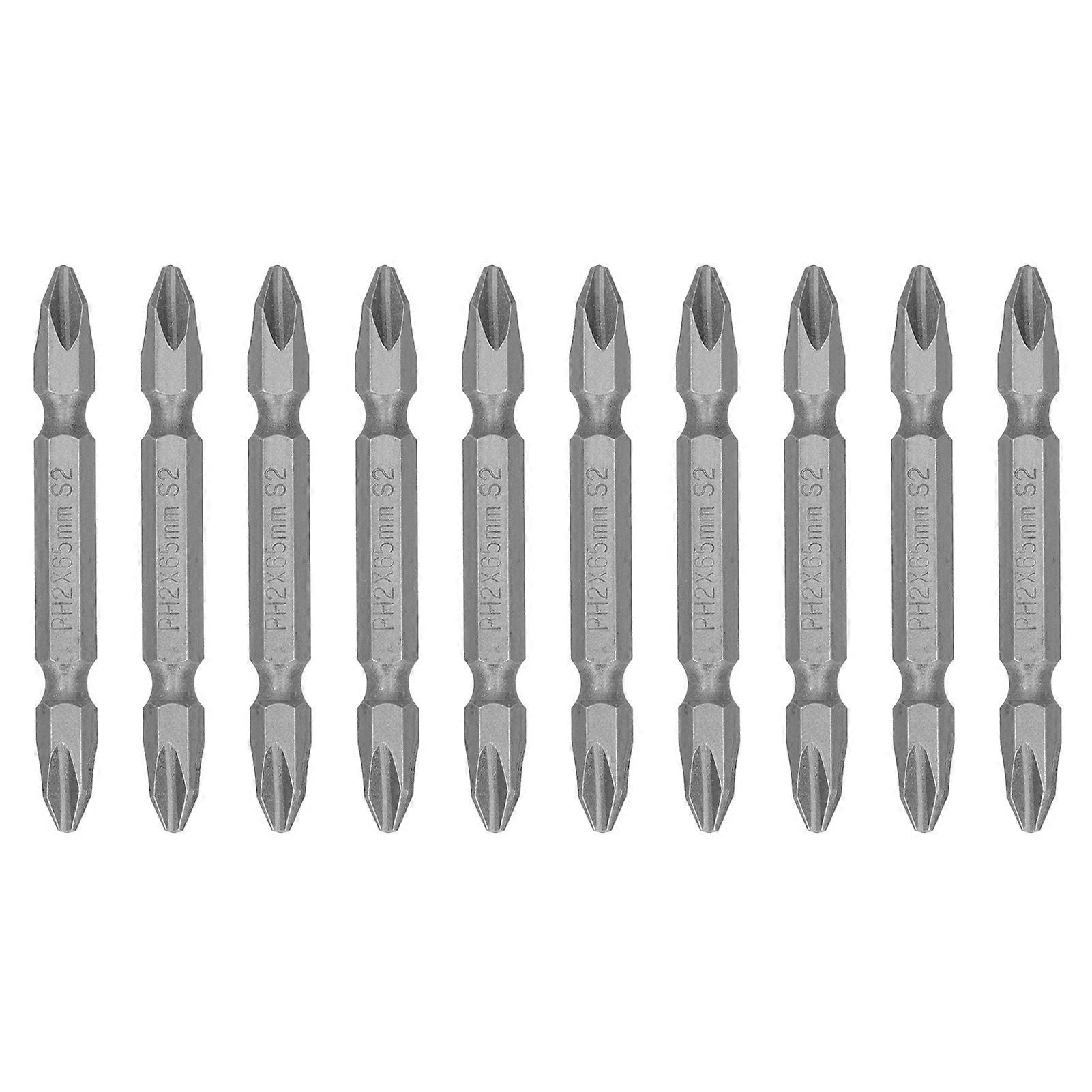 65mm PH2 Screwdriver Bits Magnetic Electric Screwdriver Head S2 DoubleHead Cross Bit(Sand Blast )