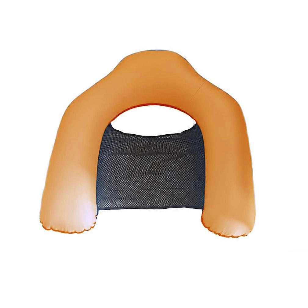 Orange Pool Float Inflatable Swim Float Lounge Raft