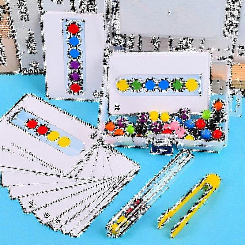 クリップビーズクリップボールテストチューブおもちゃ早期教育玩具ロジック集中子供