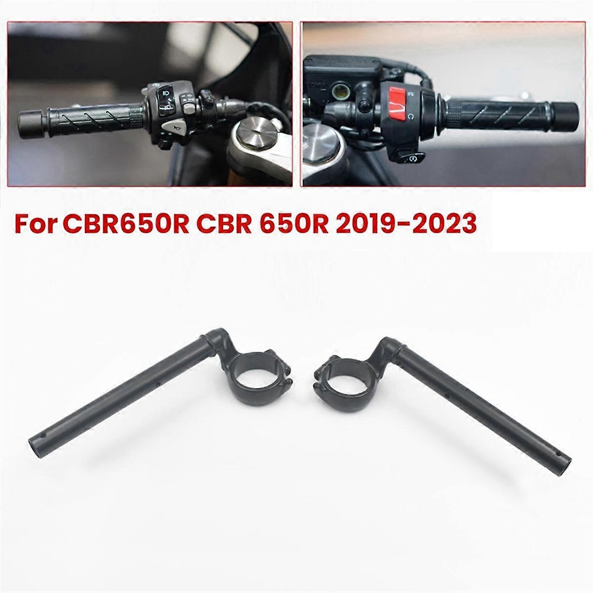 Motorcycle Black Left Handle Bar Clip-on Fork Tube Handlebars for CBR650R 650R 2019-2023